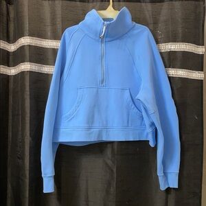 lululemon athletica Light Blue Half-Zip Cowl Neck Sweatshirt